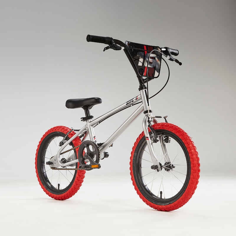 tTUK56Cz2Z BTWIN Wipe 500 16" Gris Bicicleta Infantil BMX - Imagen 1